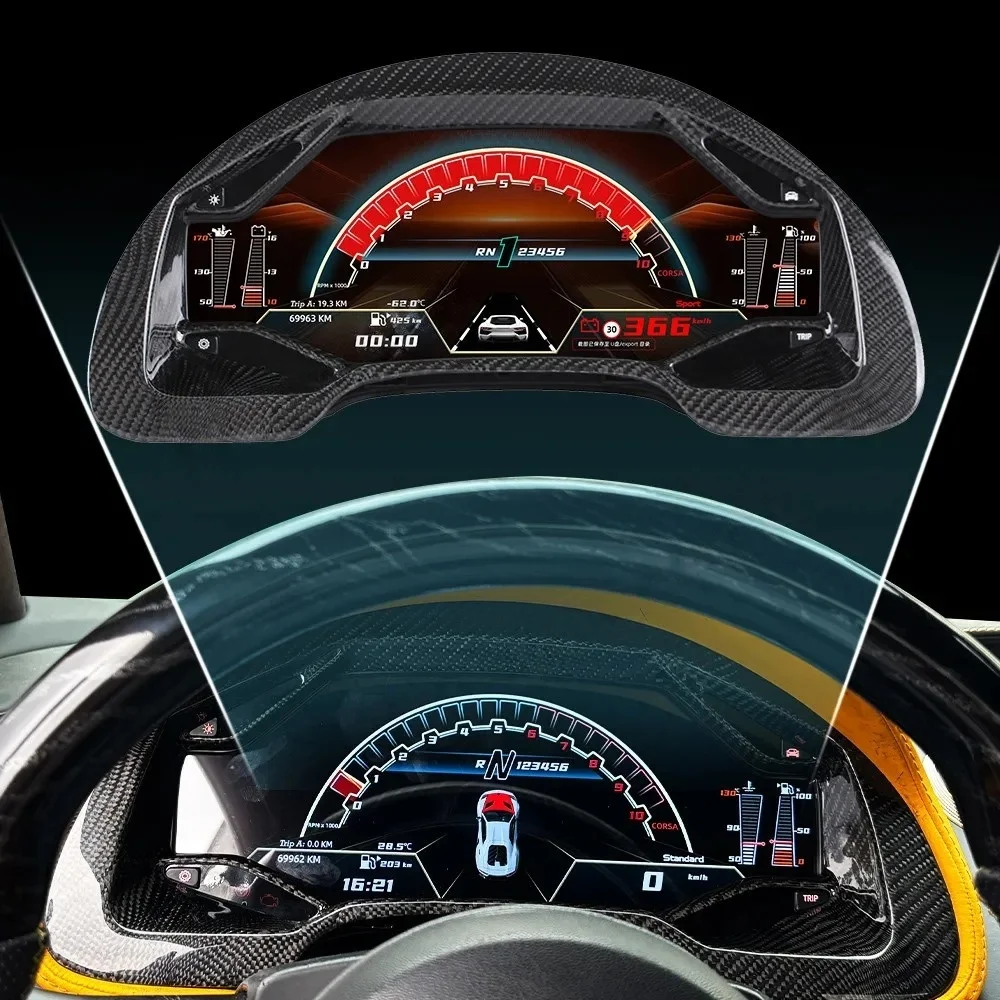 12.3" For Lamborghini Gallardo Huracan 2003~2013 Digital LCD Cluster Car Dashboard Panel Virtual Instrument Cluster Replacement
12.3" For Lamborghini Gallardo Huracan 2003~2013 Digital LCD Cluster Car Dashboard Panel Virtual Instrument Cluster Replacement