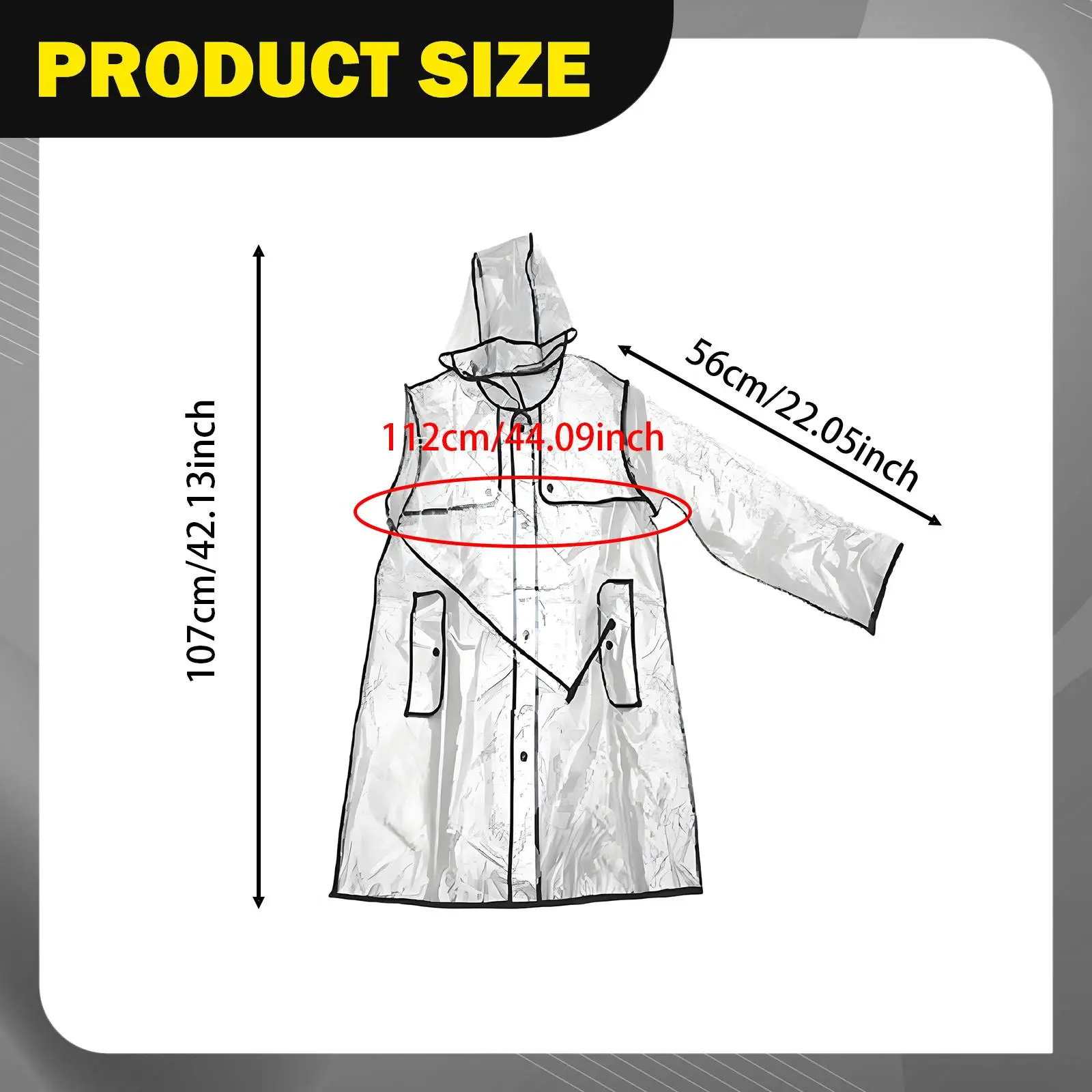 Super Transparent EVA Rain Poncho Fashion Waterproof Raincoat Lightweight Hooded Jacket for Camping Travel Women
Super Transparent EVA Rain Poncho Fashion Waterproof Raincoat Lightweight Hooded Jacket for Camping Travel Women