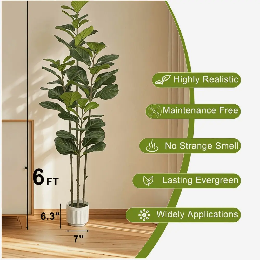 5FT Artificial Dracaena Tree with White Tall Planter & Fake Moss – Realistic Faux Floor Plant for Living Room, Office or Indoor
5FT Artificial Dracaena Tree with White Tall Planter & Fake Moss – Realistic Faux Floor Plant for Living Room, Office or Indoor