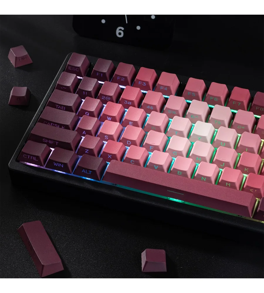 Side-Transparent PBT Dye-Sublimation Custom Factory Compatible Wooting Pink/Green Rose Keyboard Keycaps with Floral
Side-Transparent PBT Dye-Sublimation Custom Factory Compatible Wooting Pink/Green Rose Keyboard Keycaps with Floral