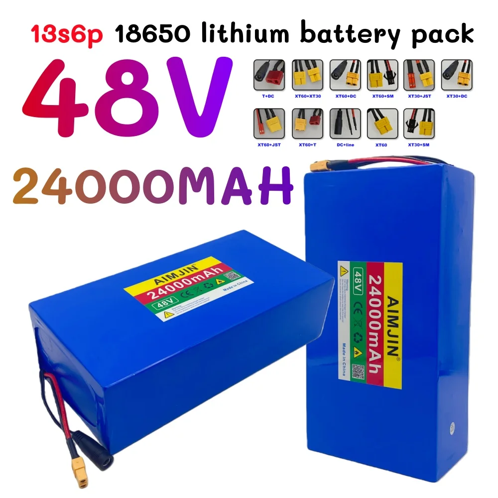 AIMJIN 48V 24Ah 18650 24000mah 13S6P Lithium ion battery Scooter Battery 48v Electric Bike Battery
AIMJIN 48V 24Ah 18650 24000mah 13S6P Lithium ion battery Scooter Battery 48v Electric Bike Battery