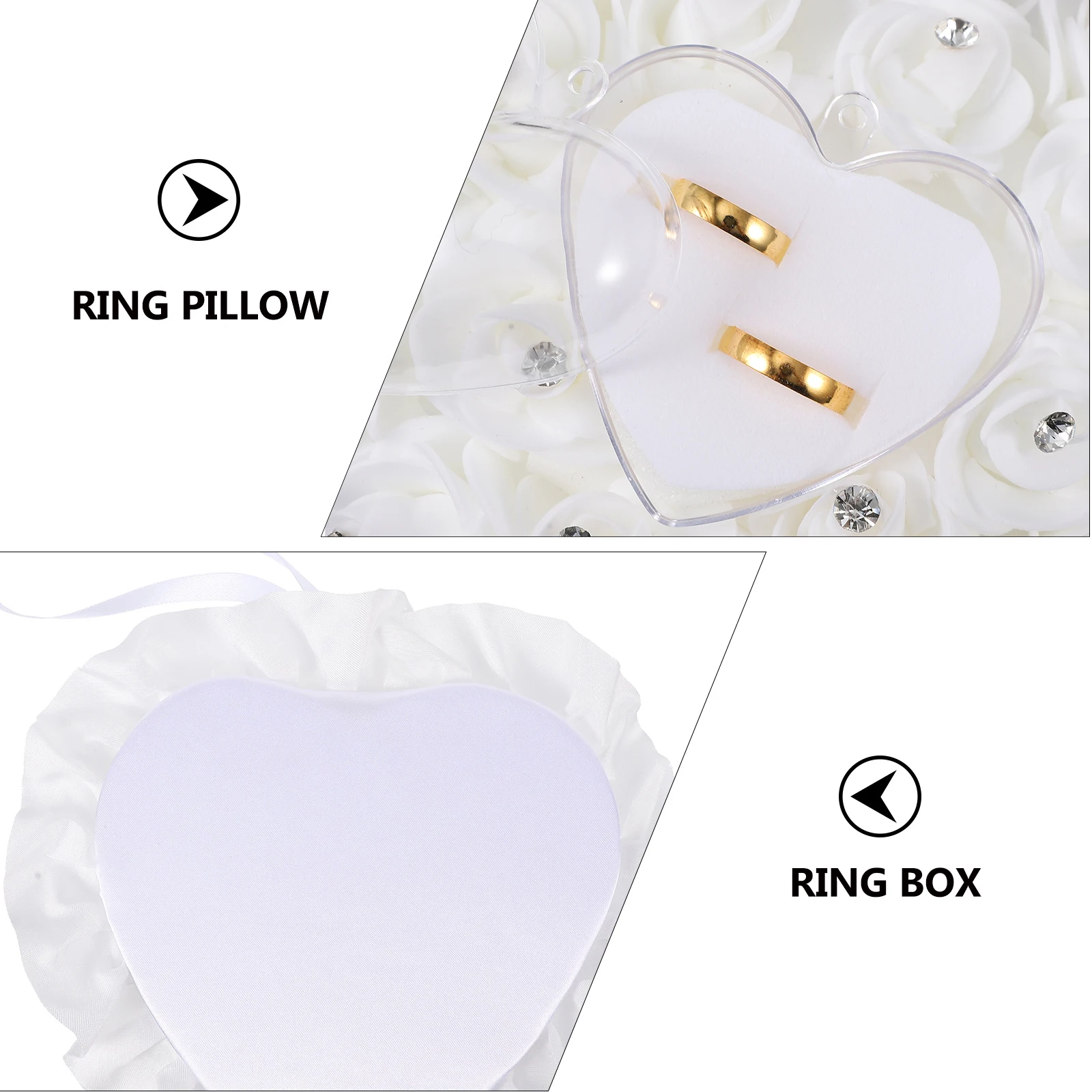 Heart Shape Wedding Ring Box Rose Flower Rhinestone Decoration Transparent Storage Case Bridal Ring Pillow Party Supplies Gift
Heart Shape Wedding Ring Box Rose Flower Rhinestone Decoration Transparent Storage Case Bridal Ring Pillow Party Supplies Gift