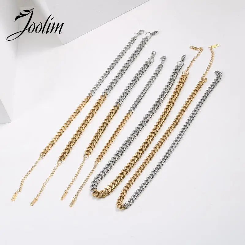 Joolim Jewelry Wholesale No Fade Double Color Thick Chain Width 8MM And 6MM Necklace Waterproof Gold Stainless Steel Jewelry
Joolim Jewelry Wholesale No Fade Double Color Thick Chain Width 8MM And 6MM Necklace Waterproof Gold Stainless Steel Jewelry