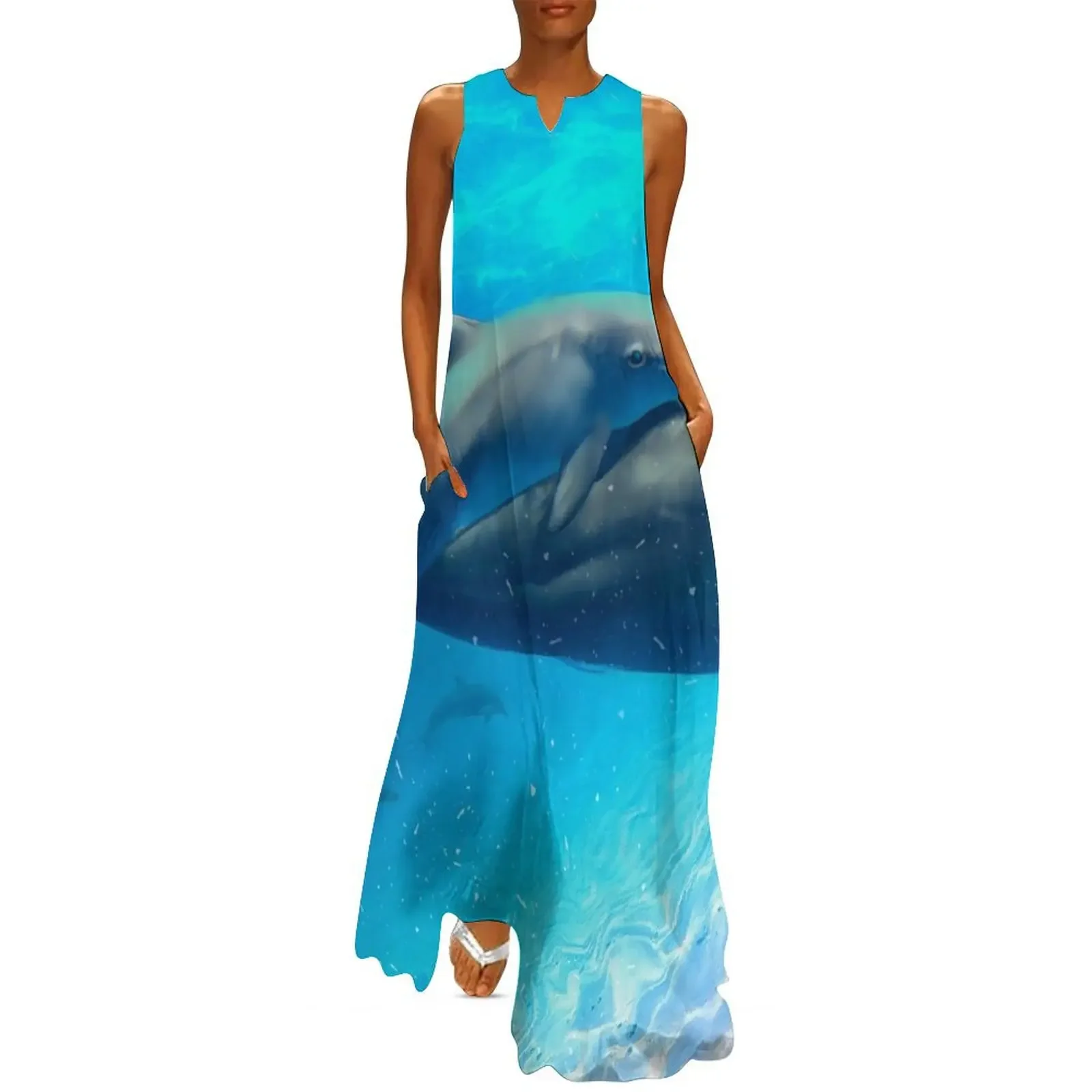 Dolphin Family Outing Long Dress beach dress Aesthetic clothing Dress vintage women summer 2025
Dolphin Family Outing Long Dress beach dress Aesthetic clothing Dress vintage women summer 2025