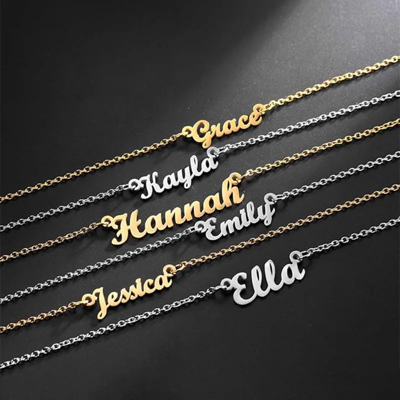 2025 Fashion Personalized English Name Necklace Gold Vacuum Plating Stainless Steel Necklace Jewelry Name Letter Gift
2025 Fashion Personalized English Name Necklace Gold Vacuum Plating Stainless Steel Necklace Jewelry Name Letter Gift