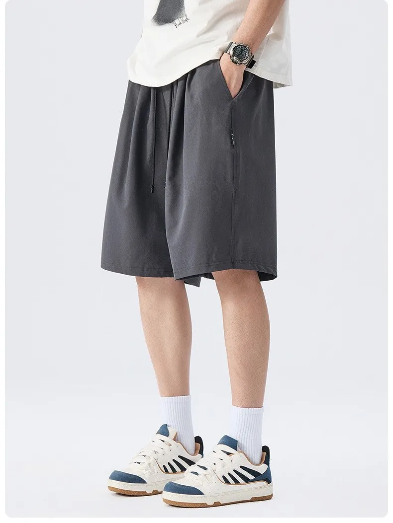 Мужские спортивные брюки из ледяного шелка, очень большие размеры, быстросохнущие, длиной до колена, с охлаждающим эффектом, повседневные, прямого кроя, летняя мода
Мужские спортивные брюки из ледяного шелка, очень большие размеры, быстросохнущие, длиной до колена, с охлаждающим эффектом, повседневные, прямого кроя, летняя мода