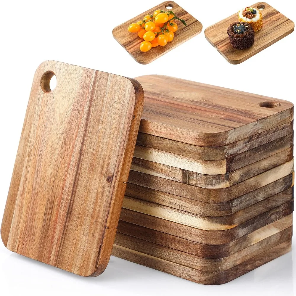 12 Pcs Small Acacia Wood Cutting Board Rectangle Wooden Chopping Boards Lightweight Serving Tray Mini Cutting Board Bulk for Ki
12 Pcs Small Acacia Wood Cutting Board Rectangle Wooden Chopping Boards Lightweight Serving Tray Mini Cutting Board Bulk for Ki