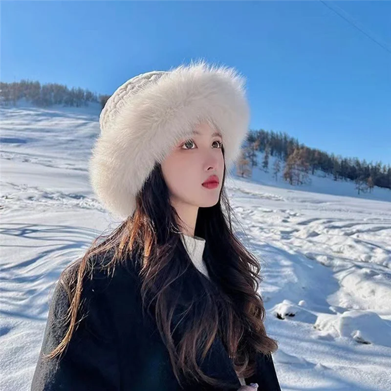 Dropship-Women's Bucket Hat Plush Protection From Cold Fashionable Winter Hat For Women Winter Cap -Black+White
Dropship-Women's Bucket Hat Plush Protection From Cold Fashionable Winter Hat For Women Winter Cap -Black+White