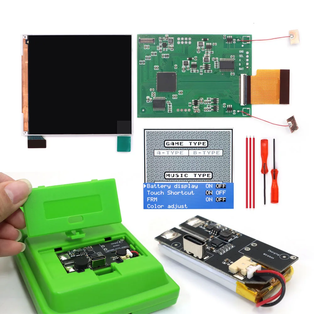 Rechargeable GBP Q5 IPS LCD Larger Screen Build in OSD For Game boy Pocket 8 Color Retro Pixel Screen Mod Kits with Shell
Rechargeable GBP Q5 IPS LCD Larger Screen Build in OSD For Game boy Pocket 8 Color Retro Pixel Screen Mod Kits with Shell