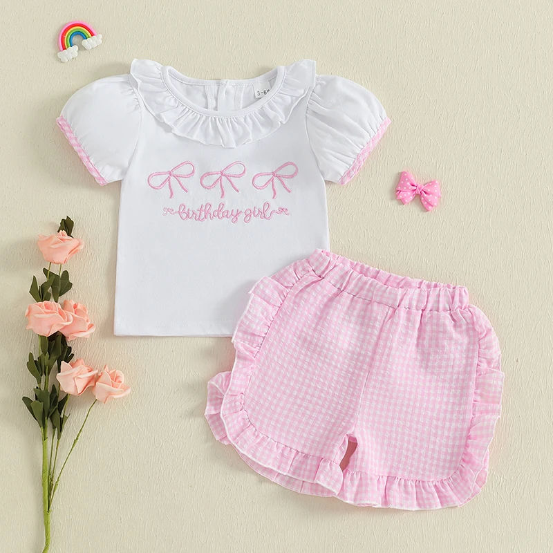2025-02-25 Lioraitiin Toddler Girls Birthday Outfit Letter Bow Embroidery Short Sleeve T-Shirts Elastic Waist Shorts Clothes Set
2025-02-25 Lioraitiin Toddler Girls Birthday Outfit Letter Bow Embroidery Short Sleeve T-Shirts Elastic Waist Shorts Clothes Set