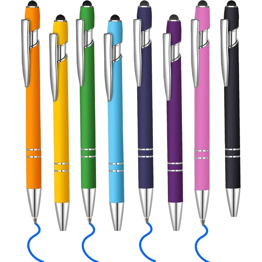 8 Pcs Blue Ink Ballpoint Pen with Stylus Tip 2 in 1 Stylus Ballpoint Pen Metal Pens Stylus Pen for Touch Screens School Office
8 Pcs Blue Ink Ballpoint Pen with Stylus Tip 2 in 1 Stylus Ballpoint Pen Metal Pens Stylus Pen for Touch Screens School Office