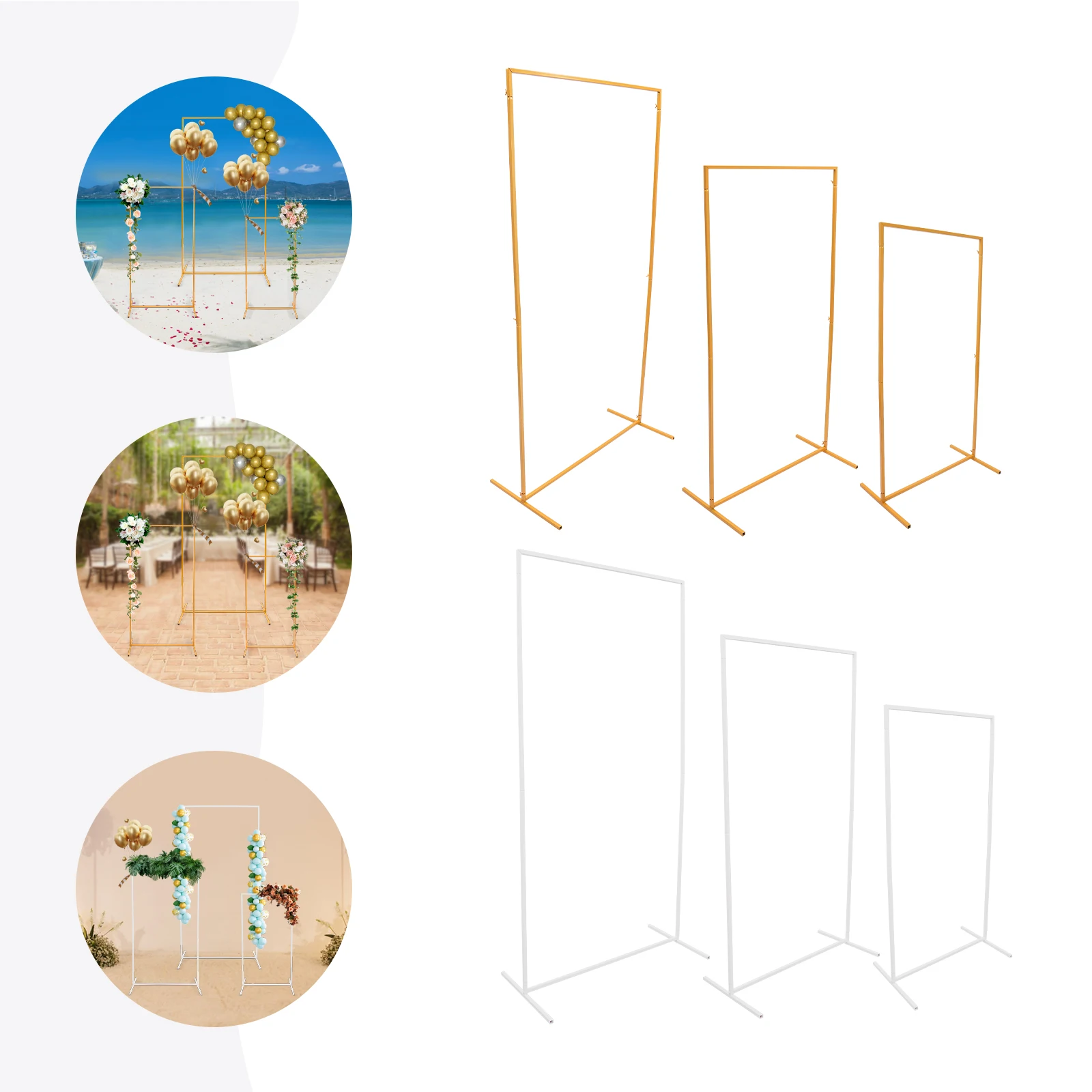 3 Items Gold/White Rectangular Backdrop Stands,Metal Balloon Frames 0.65*1.3m+0.8*1.6m+0.95*1.9m for Weddings,Birthday Parties
3 Items Gold/White Rectangular Backdrop Stands,Metal Balloon Frames 0.65*1.3m+0.8*1.6m+0.95*1.9m for Weddings,Birthday Parties