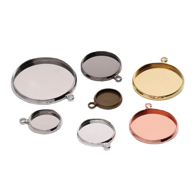 100Pcs/10 - 25mm Round Cabochon Base Tray Single Loop Pendant Setting for DIY Jewelry Making Accessories
100Pcs/10 - 25mm Round Cabochon Base Tray Single Loop Pendant Setting for DIY Jewelry Making Accessories