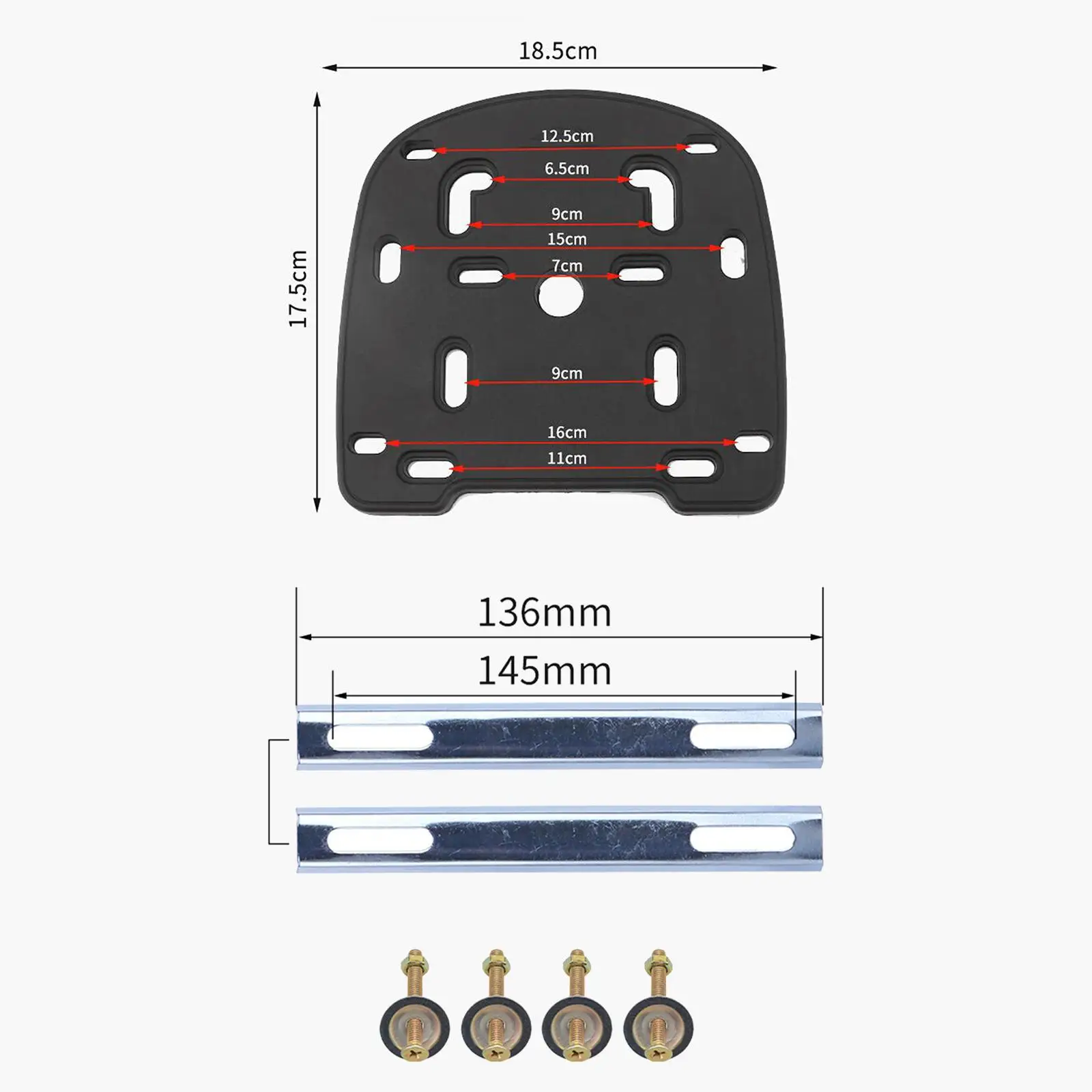 Motorcycle rear luggage rack, universal trunk fitting for autobicycle
Motorcycle rear luggage rack, universal trunk fitting for autobicycle