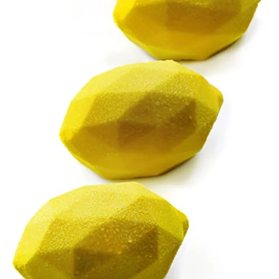 Lemon silicone mould for Baking. KIT: 1 for cakes 1 for filling 1 cutter for sponge. Geometric 3D silicone mold for mousse cake
Lemon silicone mould for Baking. KIT: 1 for cakes 1 for filling 1 cutter for sponge. Geometric 3D silicone mold for mousse cake