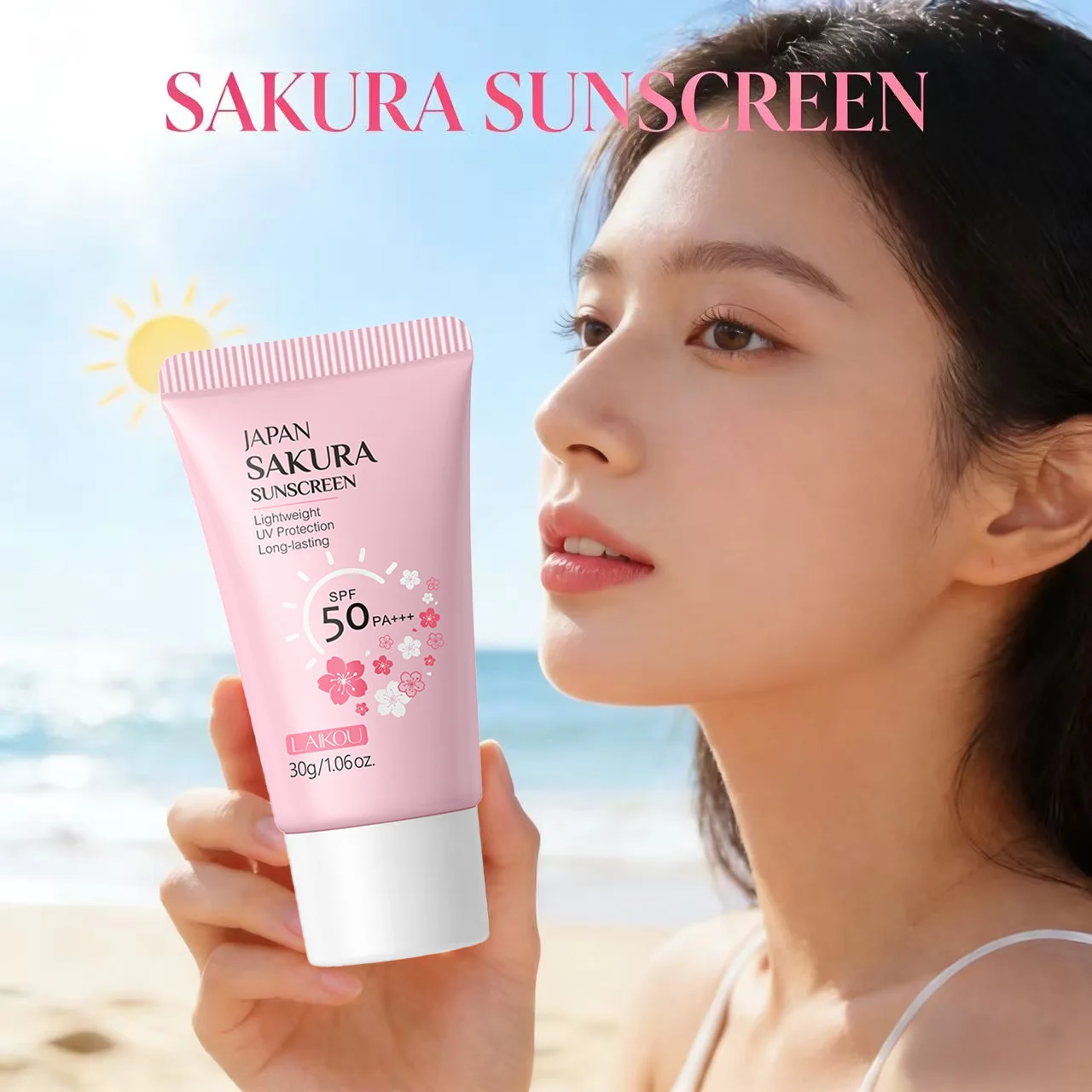 Солнцезащитный крем LAIKOU Japan Sakura SPF50 PA+++ с эффектом отбеливания, легкий, для лица и тела, для всех типов кожи
Солнцезащитный крем LAIKOU Japan Sakura SPF50 PA+++ с эффектом отбеливания, легкий, для лица и тела, для всех типов кожи