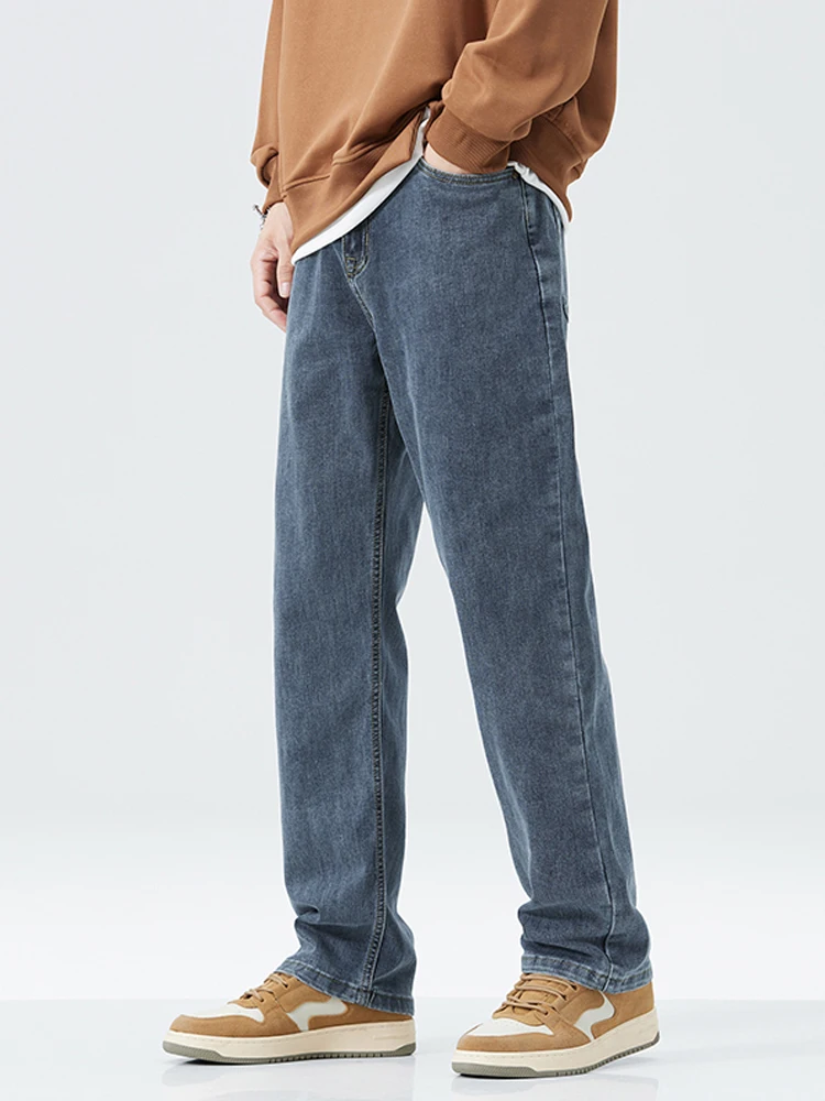 New 2025 Men's Jeans Summer Thin Loose Straight American Retro Casual Long Pants Cotton Elastic Denim mid High Waist Zipper Fly
New 2025 Men's Jeans Summer Thin Loose Straight American Retro Casual Long Pants Cotton Elastic Denim mid High Waist Zipper Fly