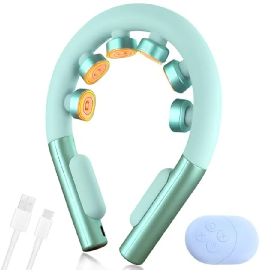 Portable Neck Massager with Heat for Deep Tissue Pain Relief in Black Multiple Massage Modes for Home Office or Travel Use
Portable Neck Massager with Heat for Deep Tissue Pain Relief in Black Multiple Massage Modes for Home Office or Travel Use