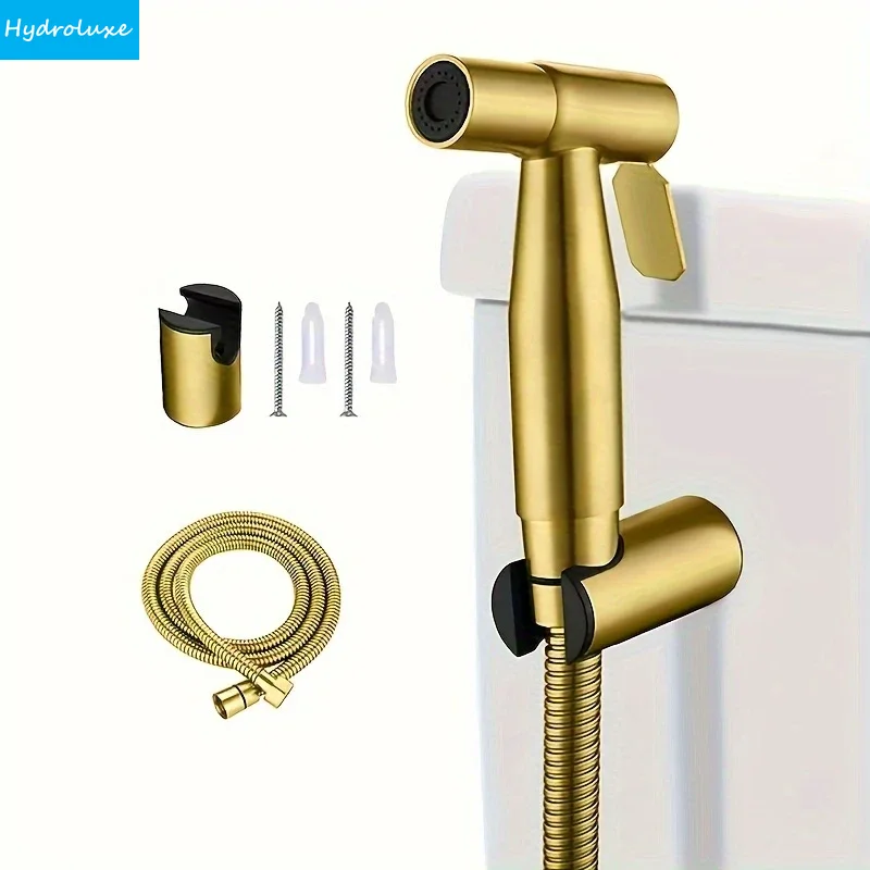 Bathroom Home Use Bidet Sprayer Set Three Piece Set of Gold Stainless Steel Bath Shower Head High Pressure Toilet Accessories
Bathroom Home Use Bidet Sprayer Set Three Piece Set of Gold Stainless Steel Bath Shower Head High Pressure Toilet Accessories