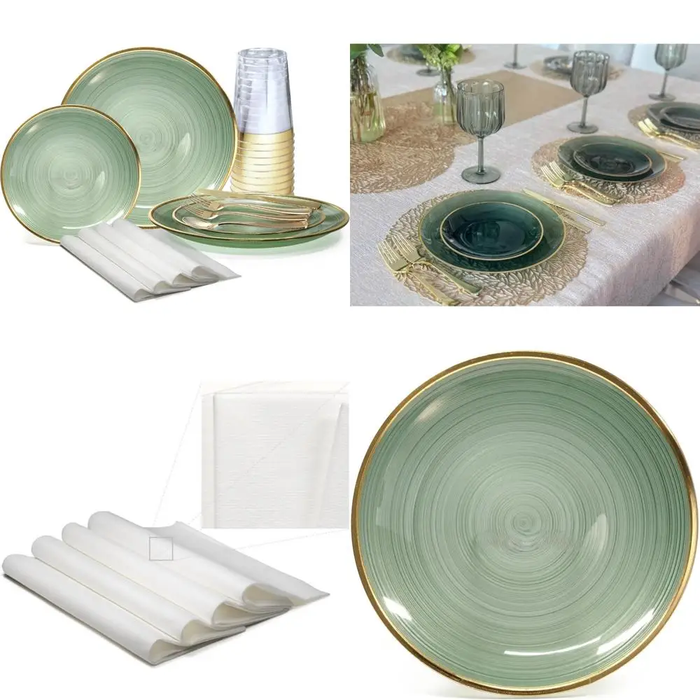 Набор одноразовых пластиковых тарелок для свадебной вечеринки на 25 человек: 50 тарелок, столового серебра, чашек и салфеток
Набор одноразовых пластиковых тарелок для свадебной вечеринки на 25 человек: 50 тарелок, столового серебра, чашек и салфеток