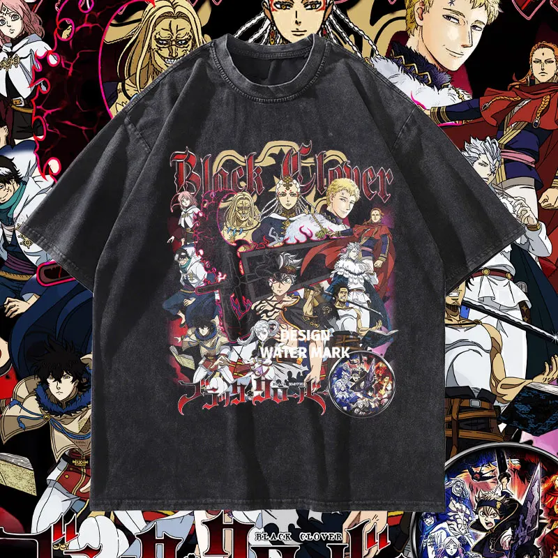 Anime Black C-Clover T Shirt Vintage Washed Asta Noelle Yuno Sukehiro T-shirts Streetwear Manga Tops Tees Men Girl 100% Cotton
Anime Black C-Clover T Shirt Vintage Washed Asta Noelle Yuno Sukehiro T-shirts Streetwear Manga Tops Tees Men Girl 100% Cotton