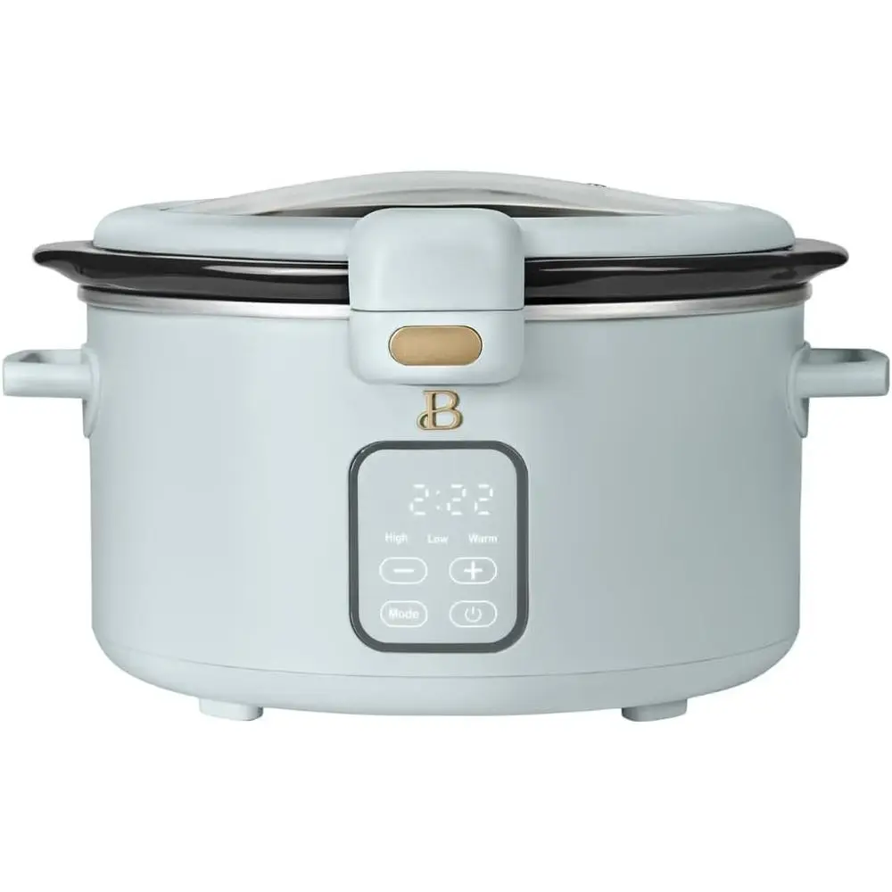 4 Quart Progmable Slow Cooker with Hinged Locking Lid, Digital Touch Controls, Removable Ceic Nonstick Pot, Compact Crock Pot or
4 Quart Progmable Slow Cooker with Hinged Locking Lid, Digital Touch Controls, Removable Ceic Nonstick Pot, Compact Crock Pot or