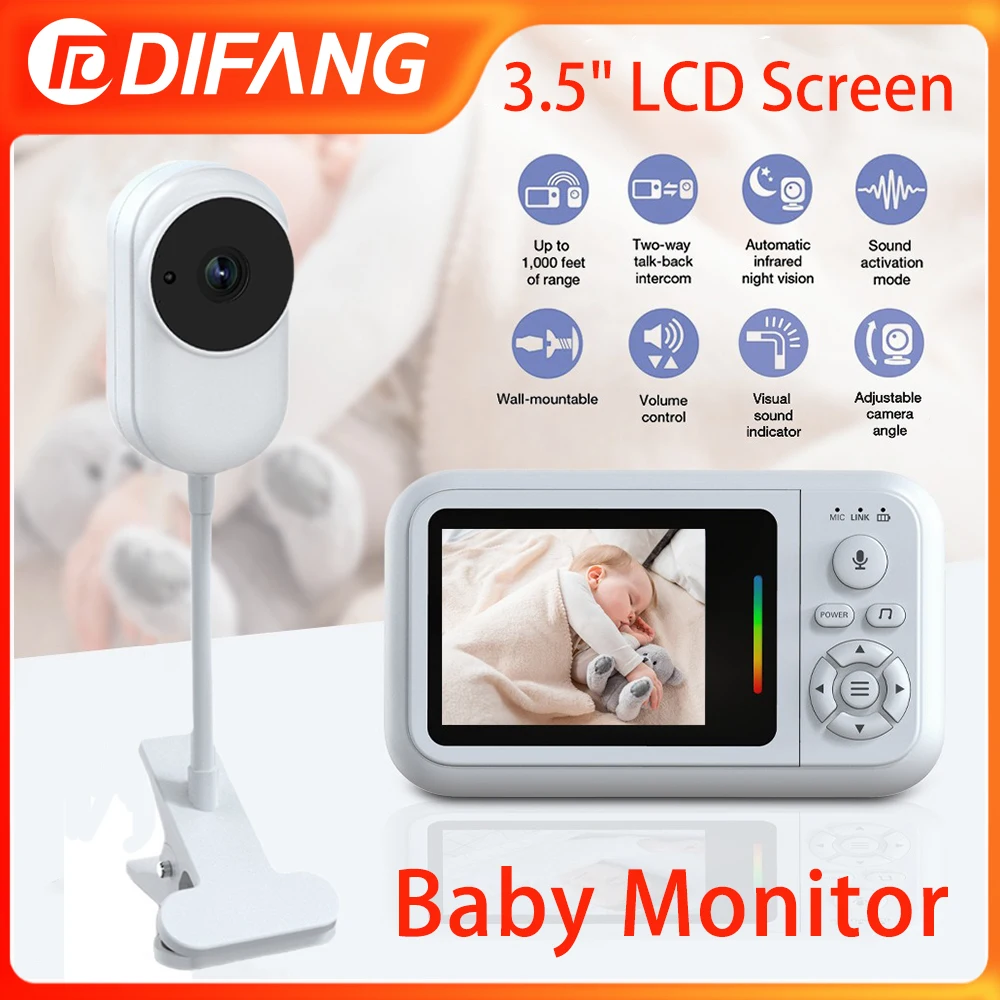 New 3.5"IPS Video Baby Monitor 1000-Foot Range No WiFi Automatic Infrared Night Vision VOX Voice-Activated Wake-Up Child Camera
New 3.5"IPS Video Baby Monitor 1000-Foot Range No WiFi Automatic Infrared Night Vision VOX Voice-Activated Wake-Up Child Camera