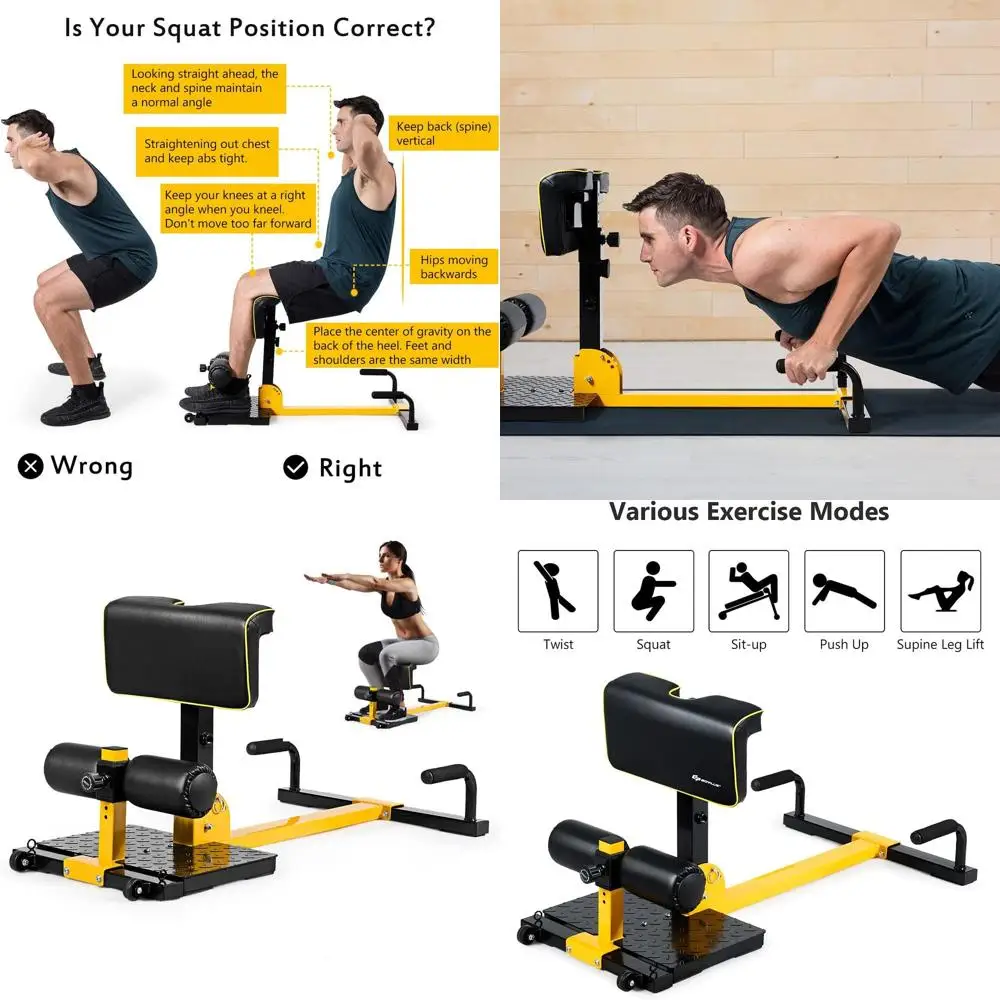 8-in-1 Multifunctional Squat Machine Deep Sissy Squat, Push Up Abs Workout Home Gym Fitness Equipment, Home Gym Body Trainer, Ye
8-in-1 Multifunctional Squat Machine Deep Sissy Squat, Push Up Abs Workout Home Gym Fitness Equipment, Home Gym Body Trainer, Ye