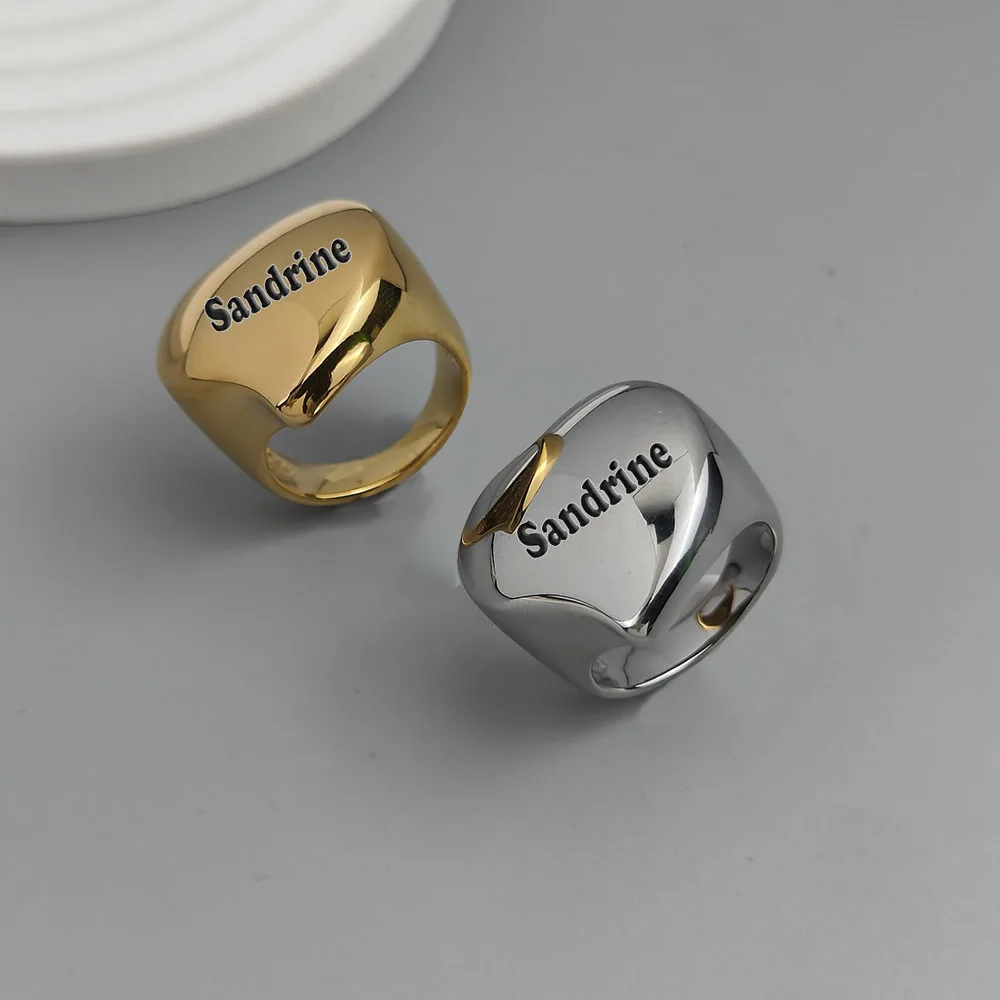 New casting love custom name stainless steel gold-plated 18K men's ring, waterproof and non-fading custom ring
New casting love custom name stainless steel gold-plated 18K men's ring, waterproof and non-fading custom ring