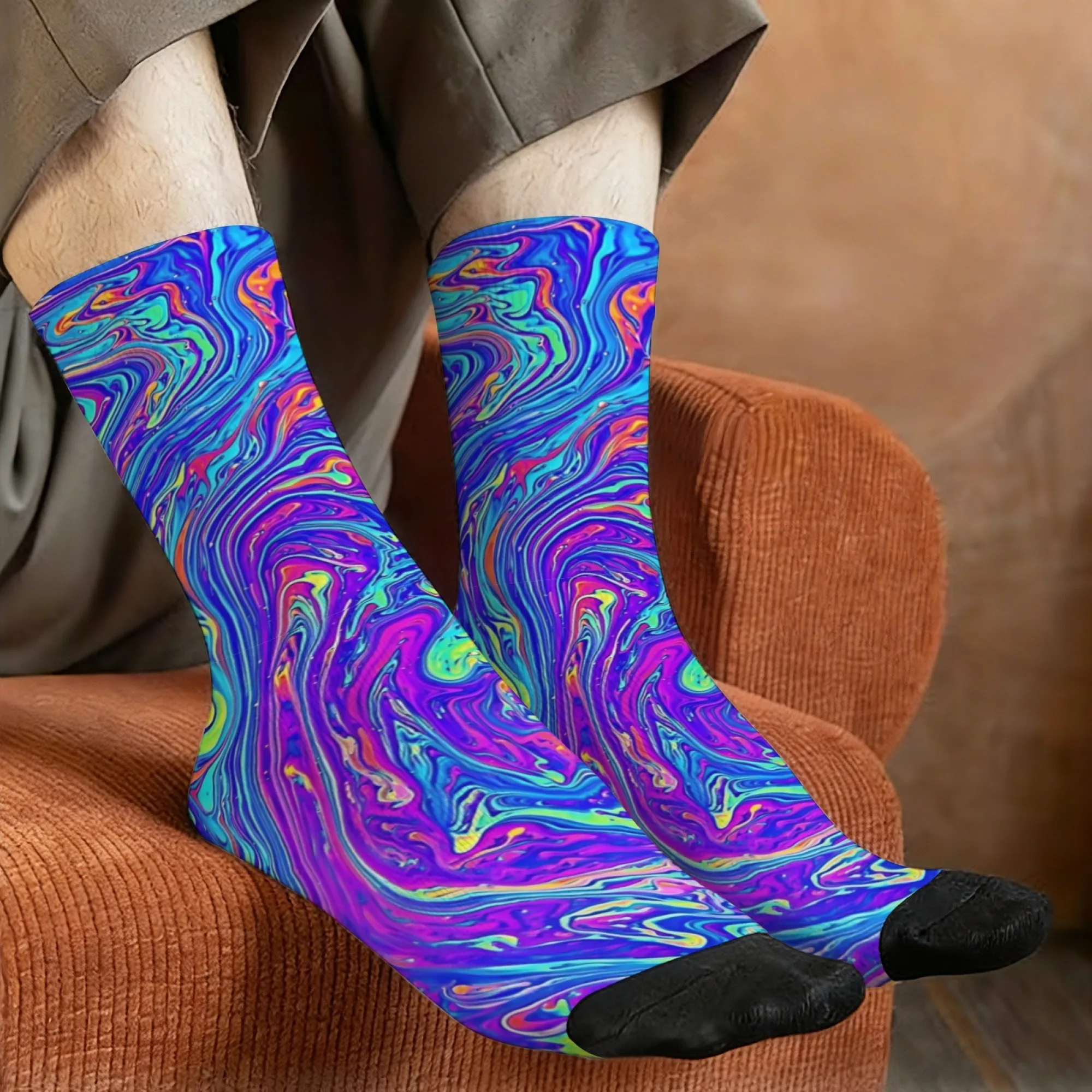 Fluid Art Printed Socks Comfortable Breathable Durable Men's Socks Sports Running Hiking Retro Fashion Novelty Holiday Gifts
Fluid Art Printed Socks Comfortable Breathable Durable Men's Socks Sports Running Hiking Retro Fashion Novelty Holiday Gifts