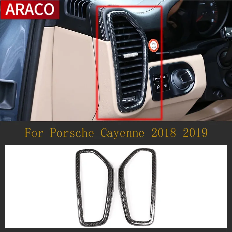 For Porsche Cayenne 2018 2019 Car Accessories 2 Pcs Real Carbon Fiber Car Dashboard Air Conditioning Vent Outlet Frame Trim
For Porsche Cayenne 2018 2019 Car Accessories 2 Pcs Real Carbon Fiber Car Dashboard Air Conditioning Vent Outlet Frame Trim
