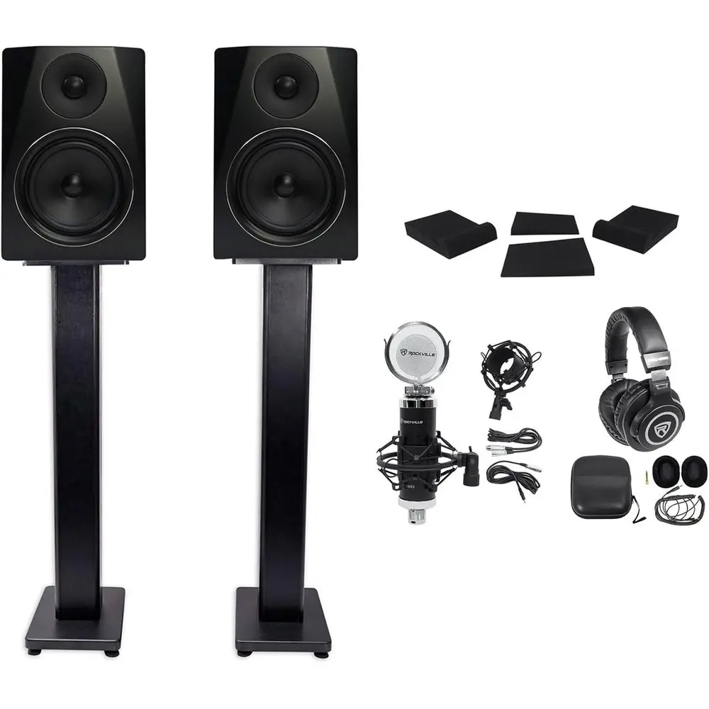 Комплект двусторонних USB-студийных мониторов 6,5, 350 Вт, с подставками, наушниками, микрофоном и изоляционными подушечками
Комплект двусторонних USB-студийных мониторов 6,5, 350 Вт, с подставками, наушниками, микрофоном и изоляционными подушечками