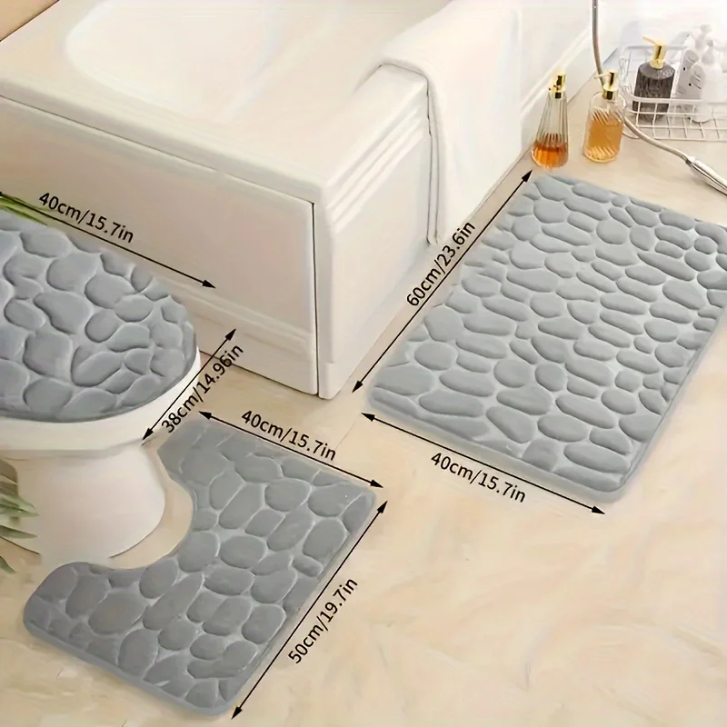 Icon Geometric Coral Fleece Bath Rug Set 3PC Memory Foam Machine Washable Non Slip Soft Absorbent for Bathroom BHL1637-FRO
Icon Geometric Coral Fleece Bath Rug Set 3PC Memory Foam Machine Washable Non Slip Soft Absorbent for Bathroom BHL1637-FRO