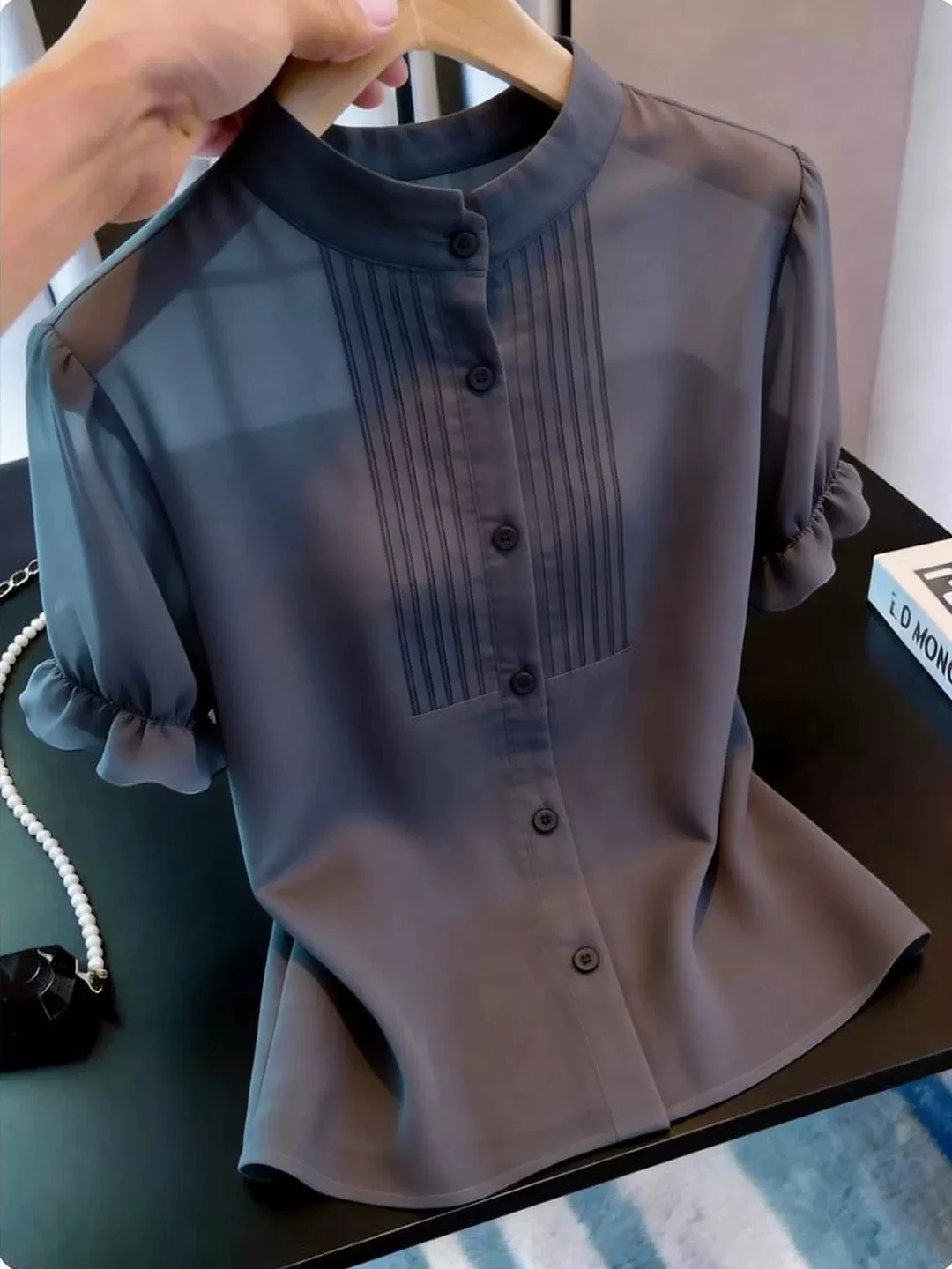 Stylish Unique Women's Top Super Beautiful Summer Design Sensation Small Fashion Elegant French Style Polyester Fiber Breathable
Stylish Unique Women's Top Super Beautiful Summer Design Sensation Small Fashion Elegant French Style Polyester Fiber Breathable