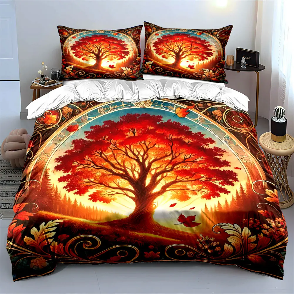 Autumn Tree Art Decor Set Bedding Set with 1 Duvet Cover 2 Pillowcases Single Double King Queen, Gift
Autumn Tree Art Decor Set Bedding Set with 1 Duvet Cover 2 Pillowcases Single Double King Queen, Gift