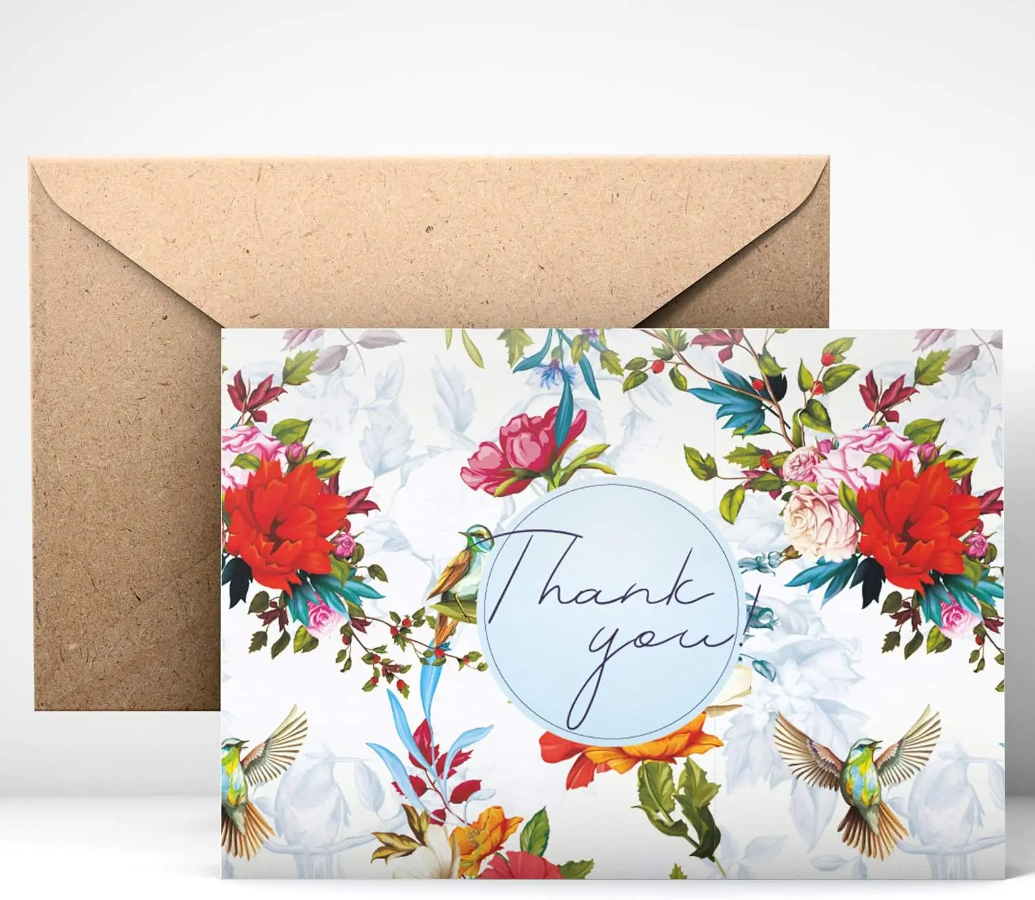Thank You Cards (24pcs), Includes Blank Cards & Envelopes with Stickers, 4 x 6", Floral Design
Thank You Cards (24pcs), Includes Blank Cards & Envelopes with Stickers, 4 x 6", Floral Design