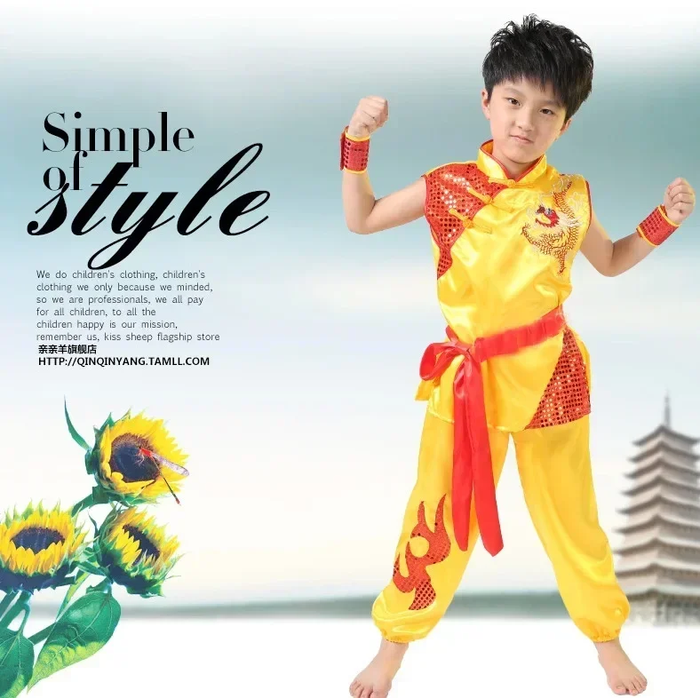 Chinese traditional costumes Children's martial arts performances Private dragon totem tai chi suit children dance costumes
Chinese traditional costumes Children's martial arts performances Private dragon totem tai chi suit children dance costumes