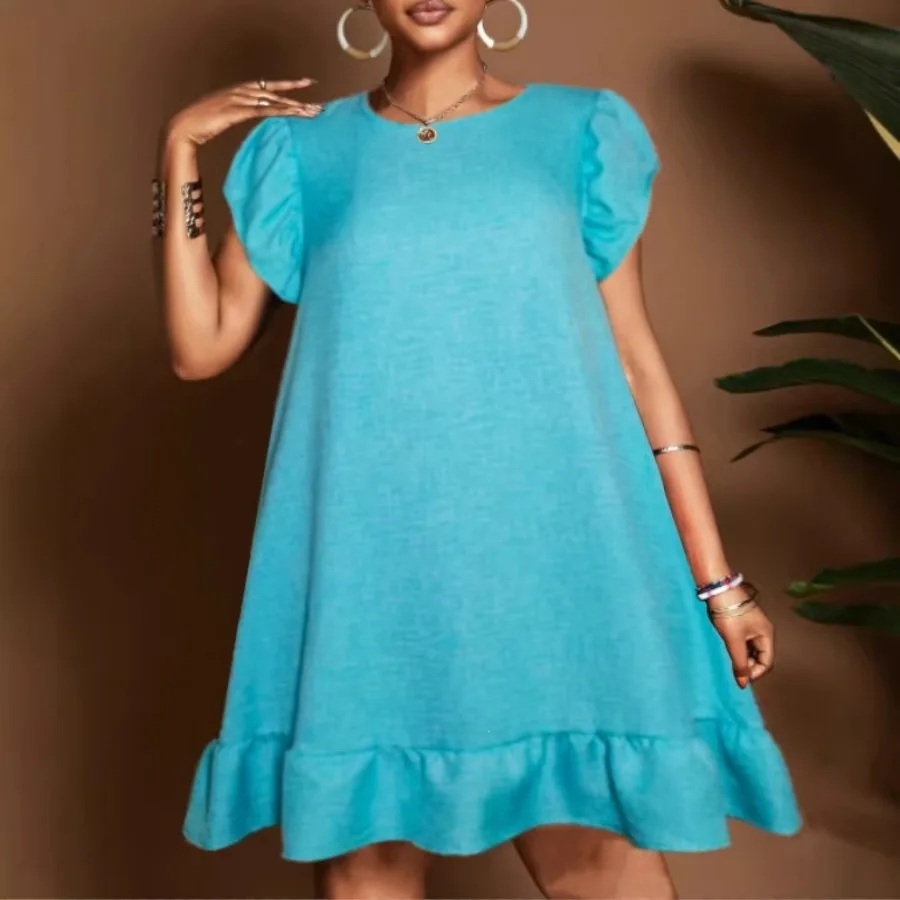【New style】2026 bubble sleeves solid color fashion dress women's dress
【New style】2026 bubble sleeves solid color fashion dress women's dress