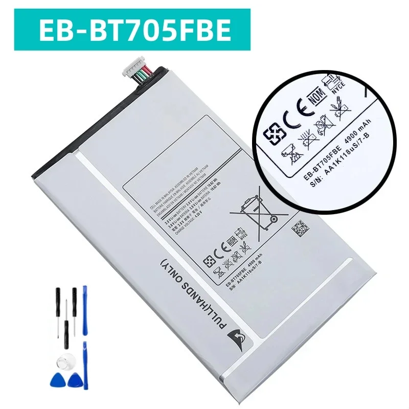 New EB-BT705FBC EB-BT705FBE Tablet Battery For Samsung Galaxy Tab S 8.4 SM-T700 SM-T705 T705 4900mAh Free Tools
New EB-BT705FBC EB-BT705FBE Tablet Battery For Samsung Galaxy Tab S 8.4 SM-T700 SM-T705 T705 4900mAh Free Tools