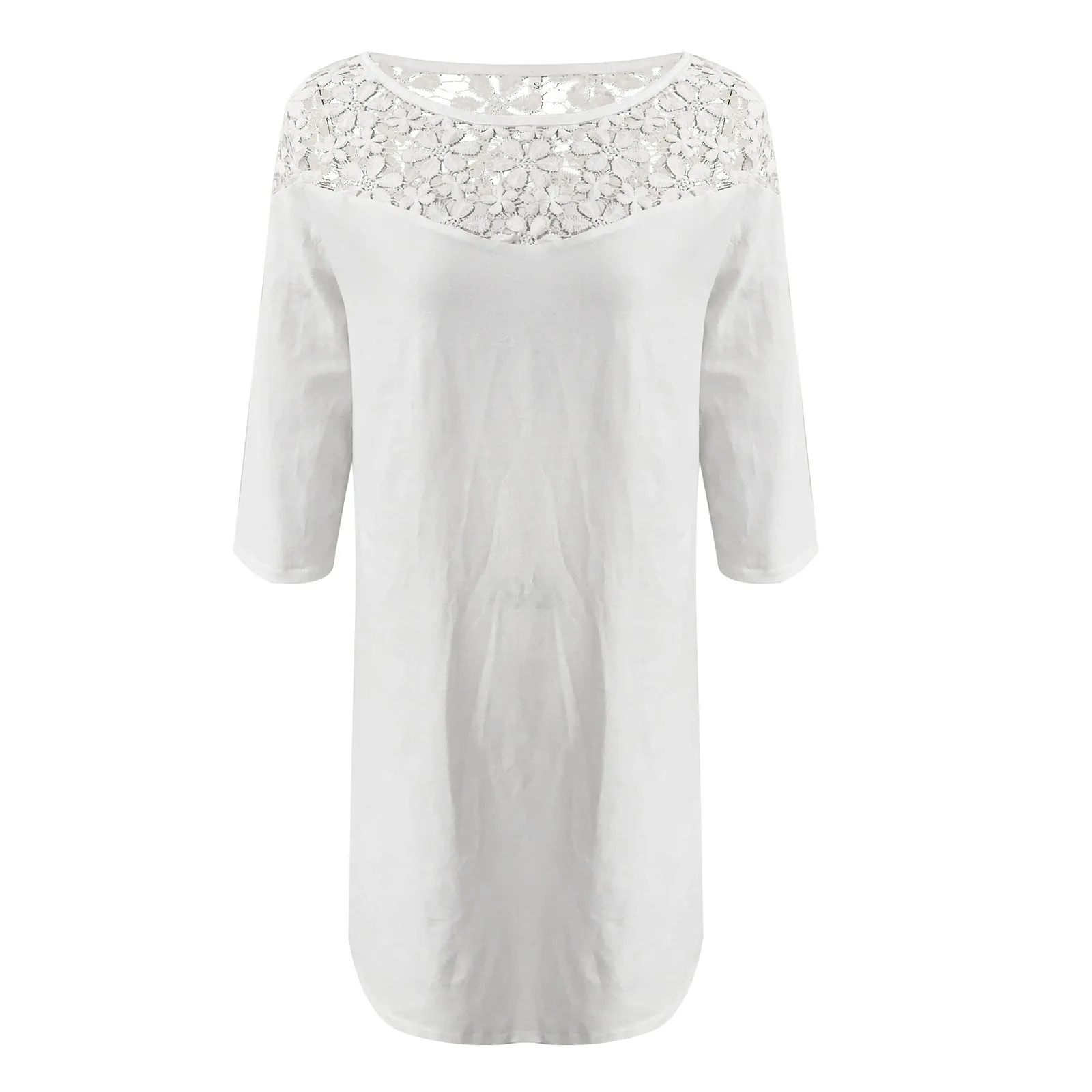 Women Sexy Dress White Hollow Lace Dress Short Sleeve Loose Midi Dresses 2023 Summer Casual Women's Casual Dress Vestidos Robe Women Sexy Dress White Hollow Lace Dress Short Sleeve Loose Midi Dresses 2023 Summer Casual Women's Casual Dress Vestidos Robe
