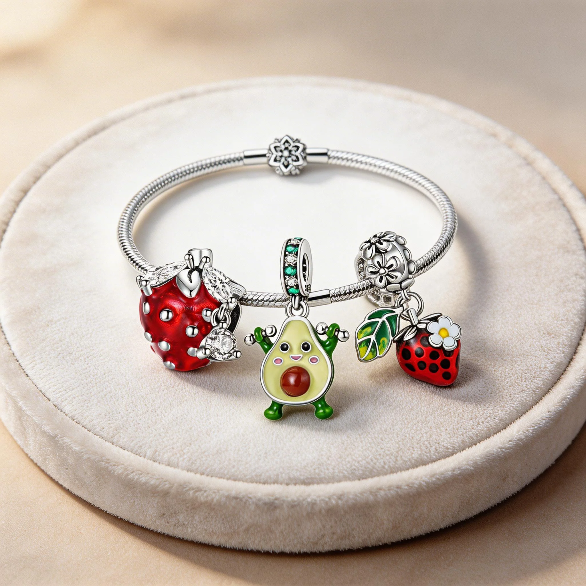 925 Sterling Silver Strawberries, Charms Pendant with Cubic Zirconia,Fit DIY bracelet necklace Gift for Her,Colgante Plata
925 Sterling Silver Strawberries, Charms Pendant with Cubic Zirconia,Fit DIY bracelet necklace Gift for Her,Colgante Plata