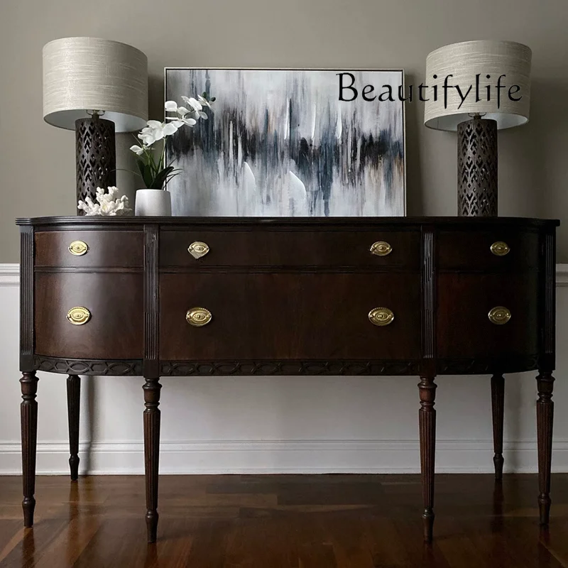 French-style antique entrance cabinet villa living room solid wood partition American small apartment foyer storage
French-style antique entrance cabinet villa living room solid wood partition American small apartment foyer storage