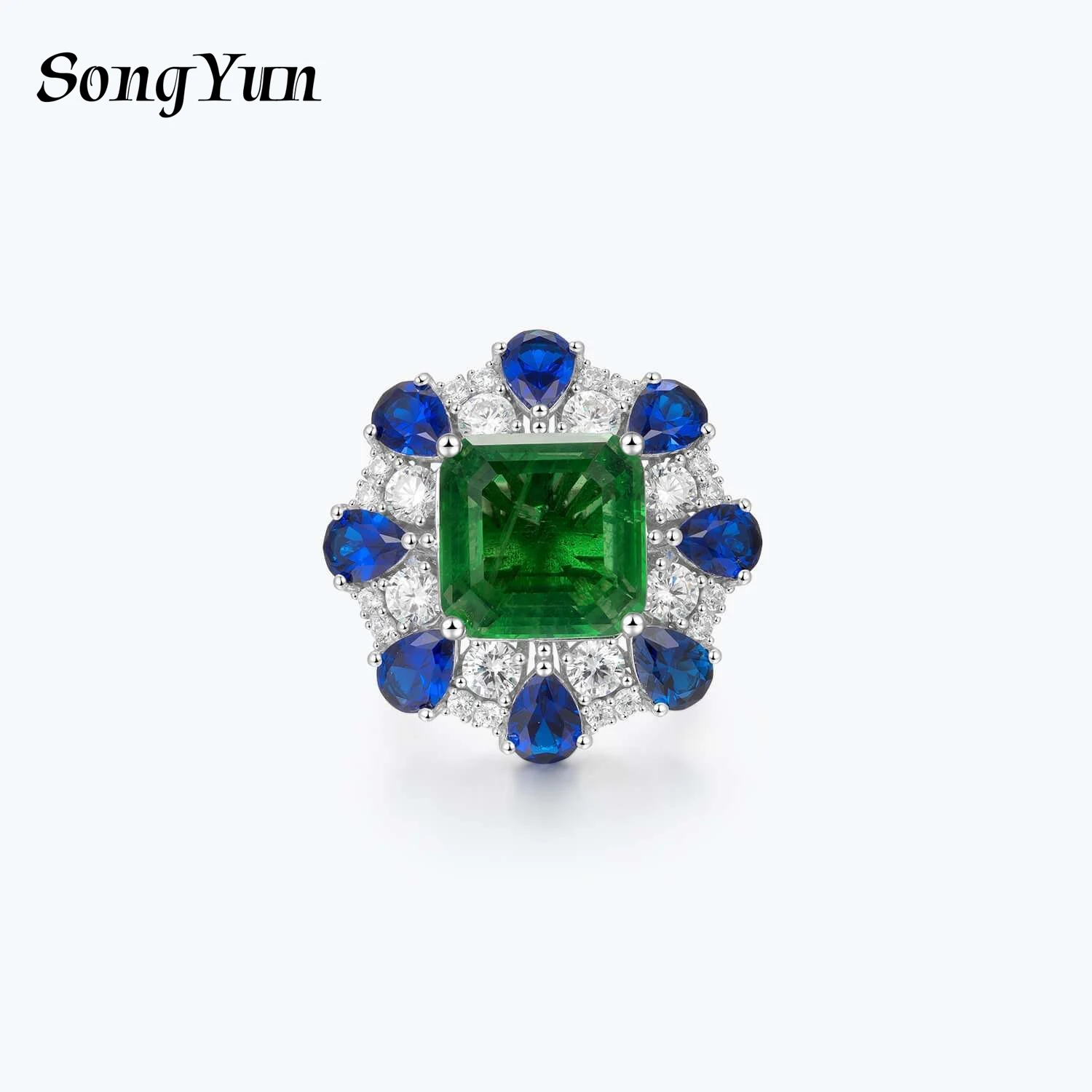 SongYun Jewelry 925 Sterling Silver Ring Fine HCD Gemstones High Carbon Diamond Radiant 925 Sterling Silver Rings Accessories
SongYun Jewelry 925 Sterling Silver Ring Fine HCD Gemstones High Carbon Diamond Radiant 925 Sterling Silver Rings Accessories