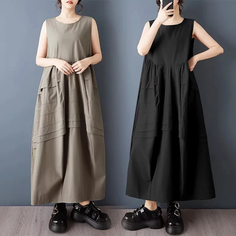 2026 Summer New Korean Versatile Tank Top Dress Women Fashionable Loose Sleeveless Large Size Dress Solid Color j212
2026 Summer New Korean Versatile Tank Top Dress Women Fashionable Loose Sleeveless Large Size Dress Solid Color j212