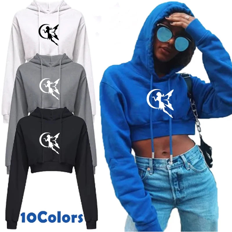 Fairy Angel Printed Hoodie Women Cartoon Cute Autumn Spring Crop Top Pullovers Vintage Sisters's Casual Hooded Tracksuit Tops
Fairy Angel Printed Hoodie Women Cartoon Cute Autumn Spring Crop Top Pullovers Vintage Sisters's Casual Hooded Tracksuit Tops