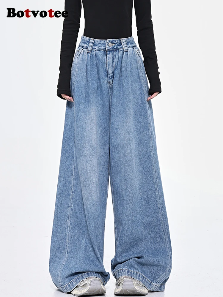 Botvotee Wide Leg Baggy High Waisted Cargo Jeans Punk Style Baggy Loose Blue Denim Pants Oversized Y2k Jeans
Botvotee Wide Leg Baggy High Waisted Cargo Jeans Punk Style Baggy Loose Blue Denim Pants Oversized Y2k Jeans