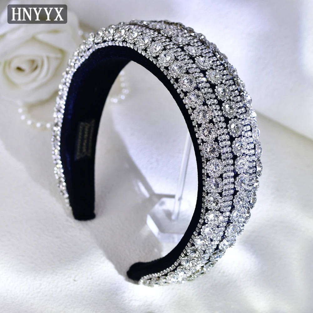 HNYYX Vintage Black Color Velvet Head Hoop Rhinestone Luxury Hair Hoop Accessories Women Party Prom Daily Headdress YXA253
HNYYX Vintage Black Color Velvet Head Hoop Rhinestone Luxury Hair Hoop Accessories Women Party Prom Daily Headdress YXA253