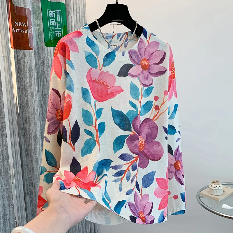 Ранняя осень, женская круглая трикотажная тонкая футболка большого размера Ne Long Sve с цветочным принтом Base irt Commute Sle, хлопок, полиэстер
Ранняя осень, женская круглая трикотажная тонкая футболка большого размера Ne Long Sve с цветочным принтом Base irt Commute Sle, хлопок, полиэстер