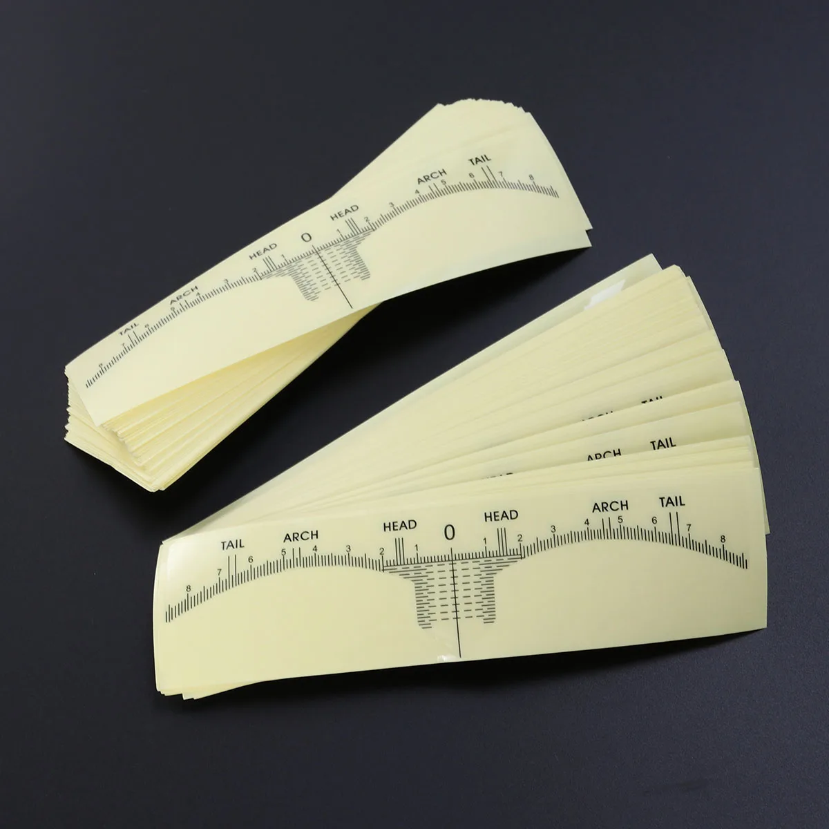 100Pcs Eyebrow Ruler Flexible Microblading Stencil for Symmetrical Brows Shaping Tool Adhesive Guide Artist
100Pcs Eyebrow Ruler Flexible Microblading Stencil for Symmetrical Brows Shaping Tool Adhesive Guide Artist