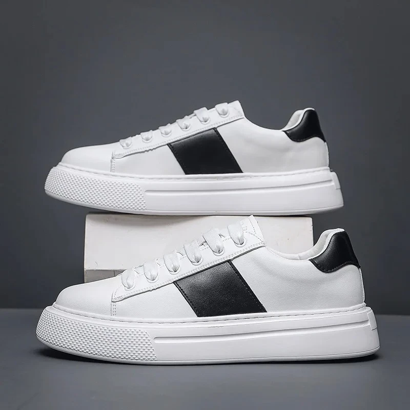 Новые мужские повседневные туфли из коровьей кожи, белые туфли для скейтбординга на плоской подошве, кроссовки для молодых людей
Новые мужские повседневные туфли из коровьей кожи, белые туфли для скейтбординга на плоской подошве, кроссовки для молодых людей